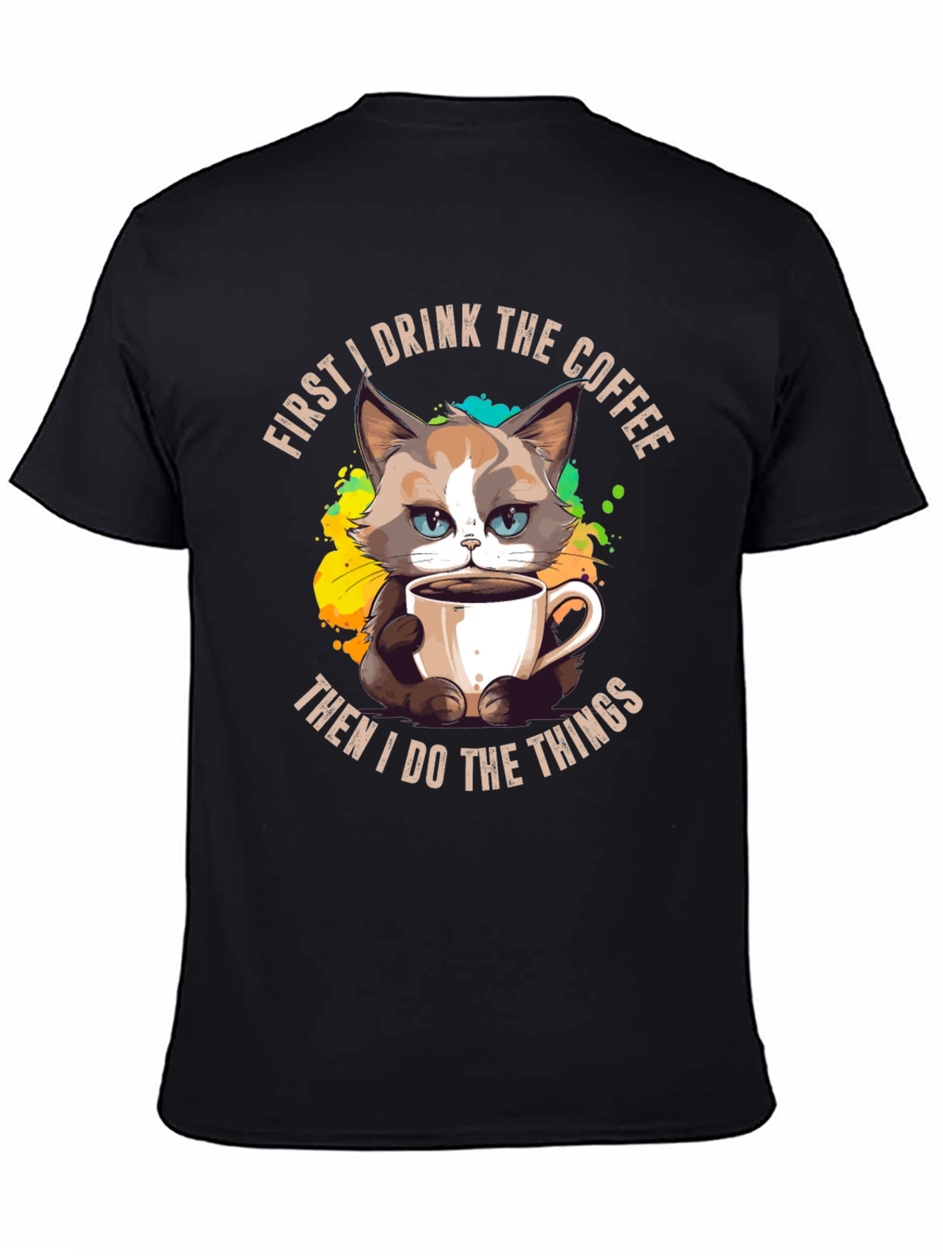 Funny Grumpy Cat Coffee T-Shirt