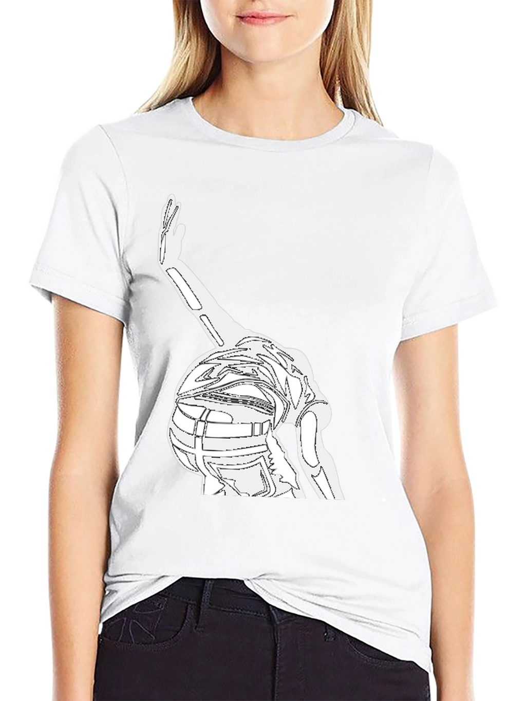 Outline Dancer Graphic Black T-Shirt