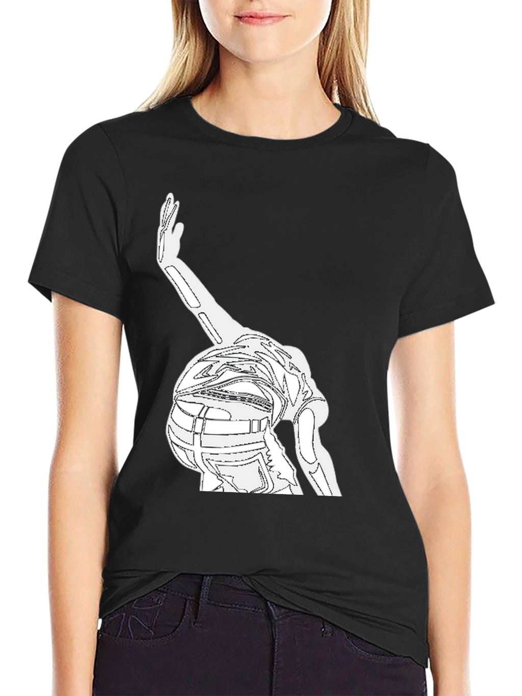 Outline Dancer Graphic Black T-Shirt