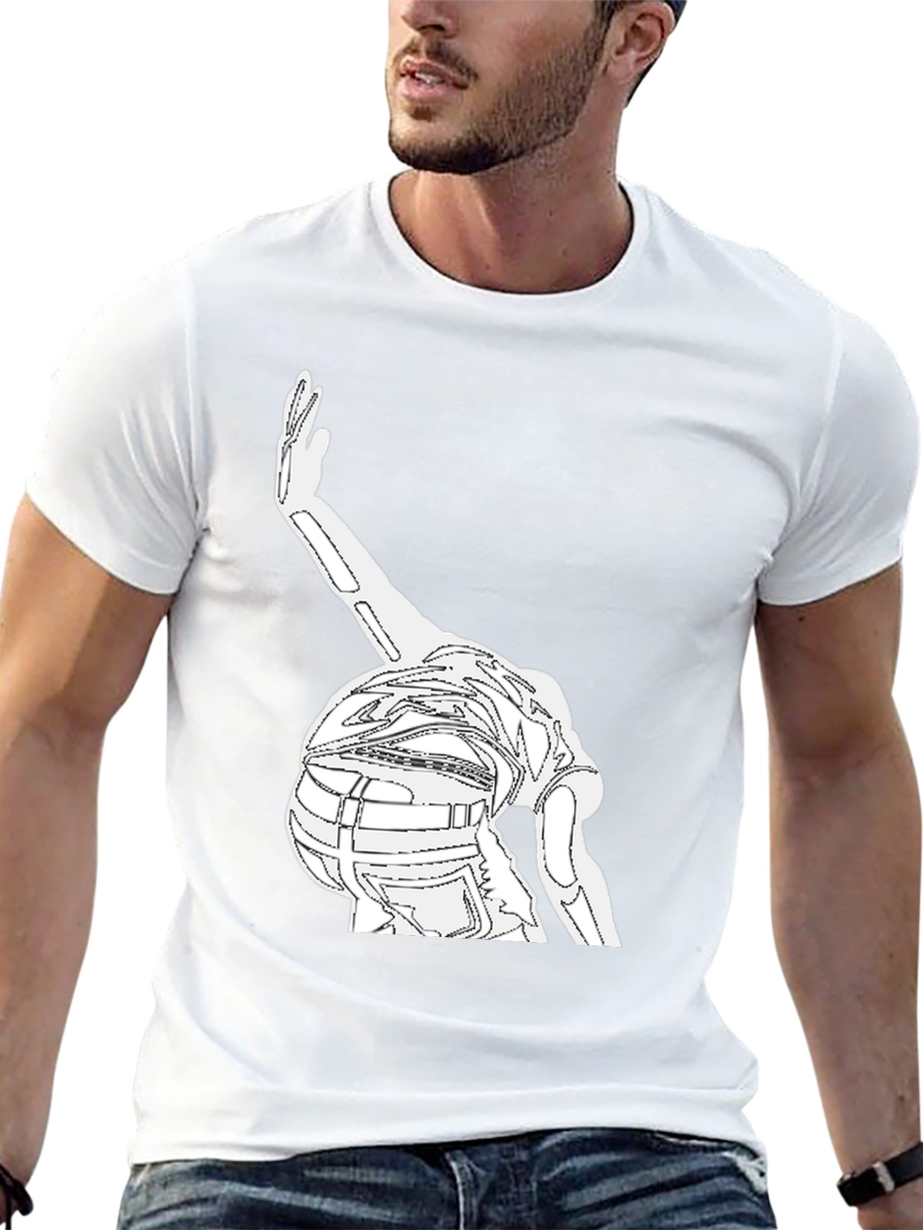 Outline Dancer Graphic Black T-Shirt