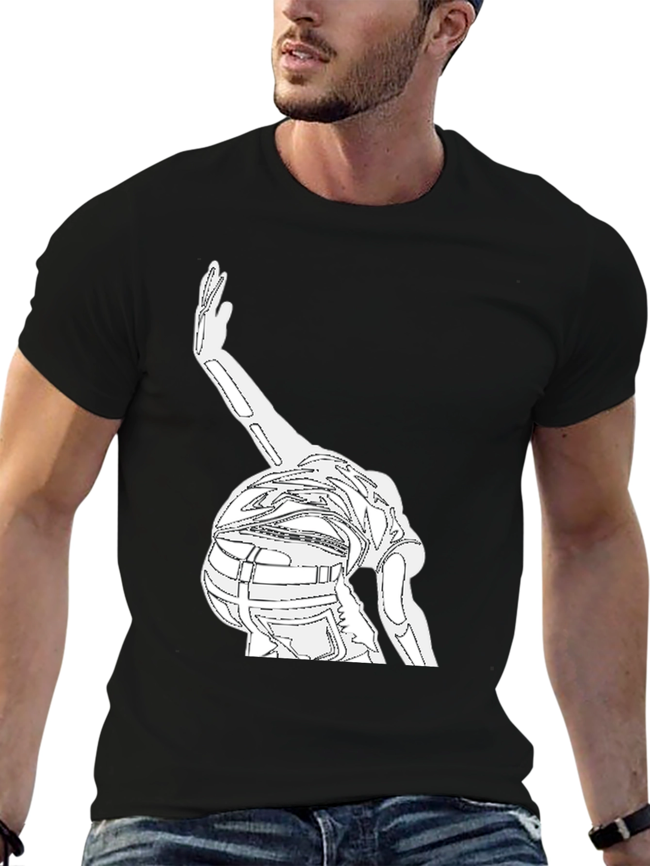 Outline Dancer Graphic Black T-Shirt