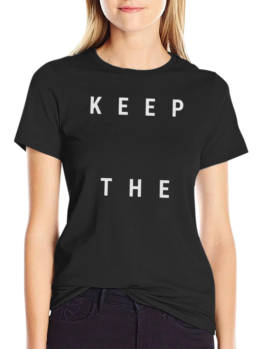 Keep The T-Shirt Black Crewneck