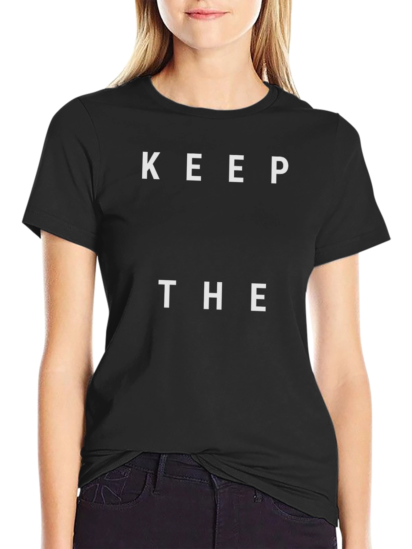 Keep The T-Shirt Black Crewneck
