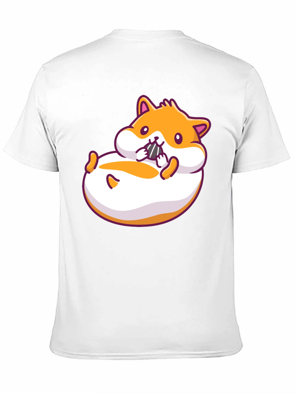 Hamster Cartoon Graphic Black T-Shirt