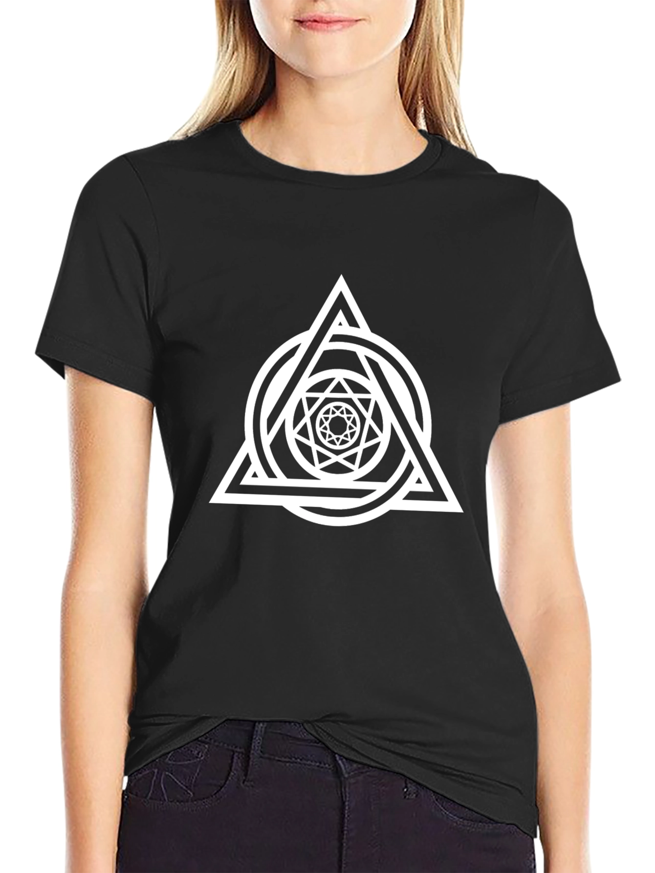 Geometric Triangle Graphic T-Shirt