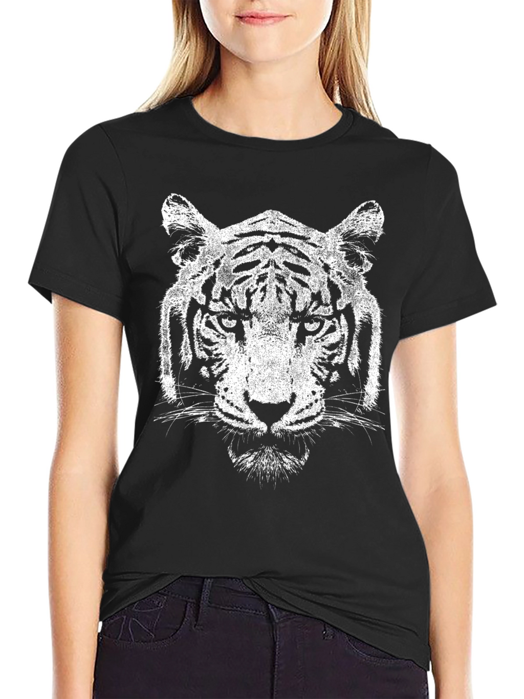 Tiger Graphic Tee - Distressed Print