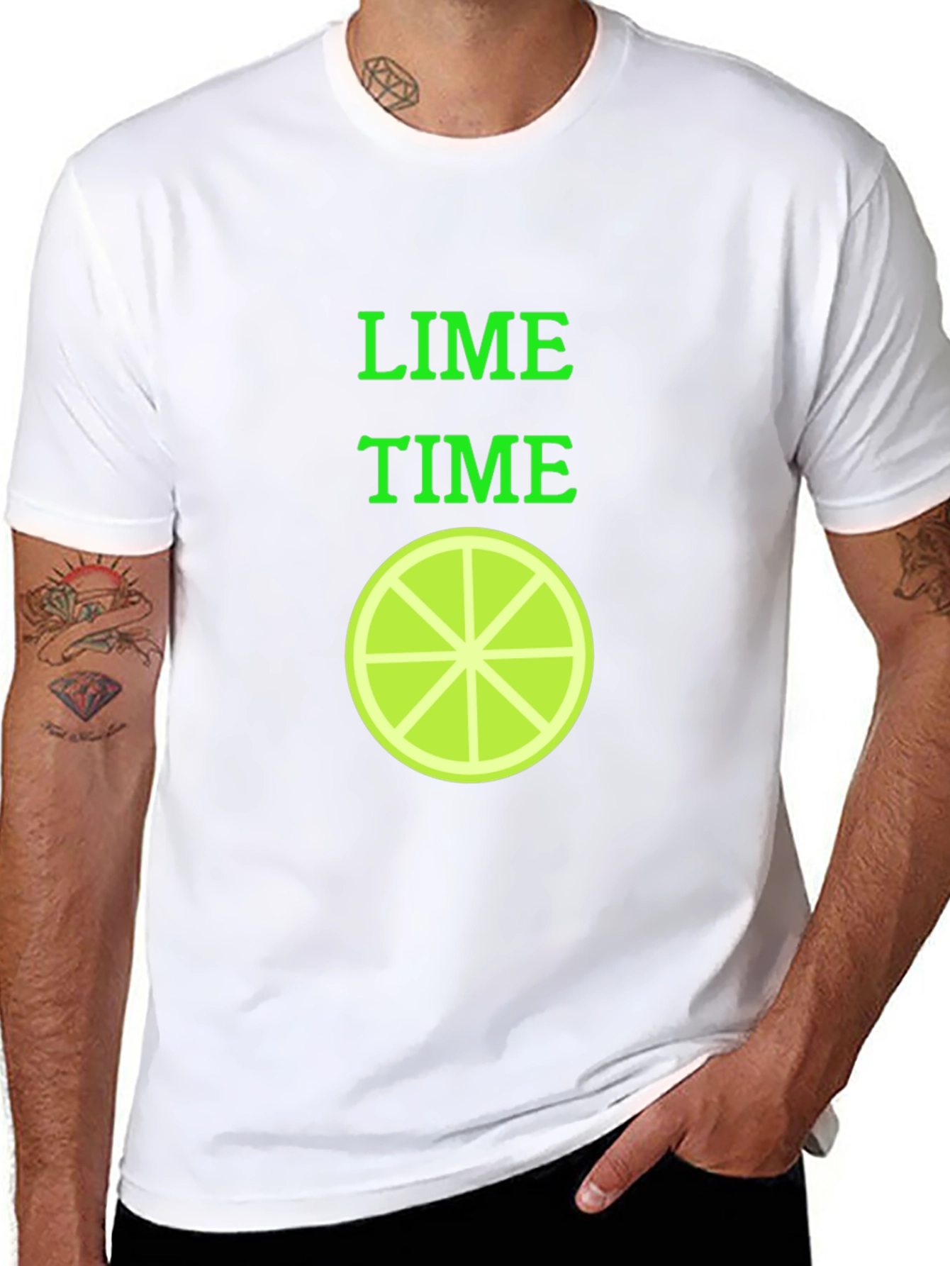 Lime Time Graphic T-Shirt - Trendy Fruit Design