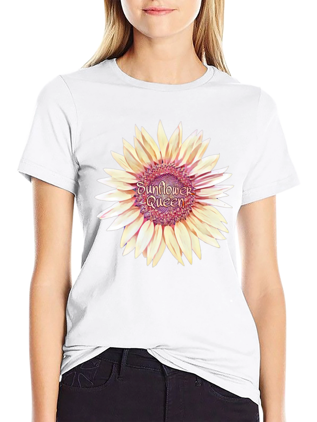 Sunflower Queen Black T-Shirt