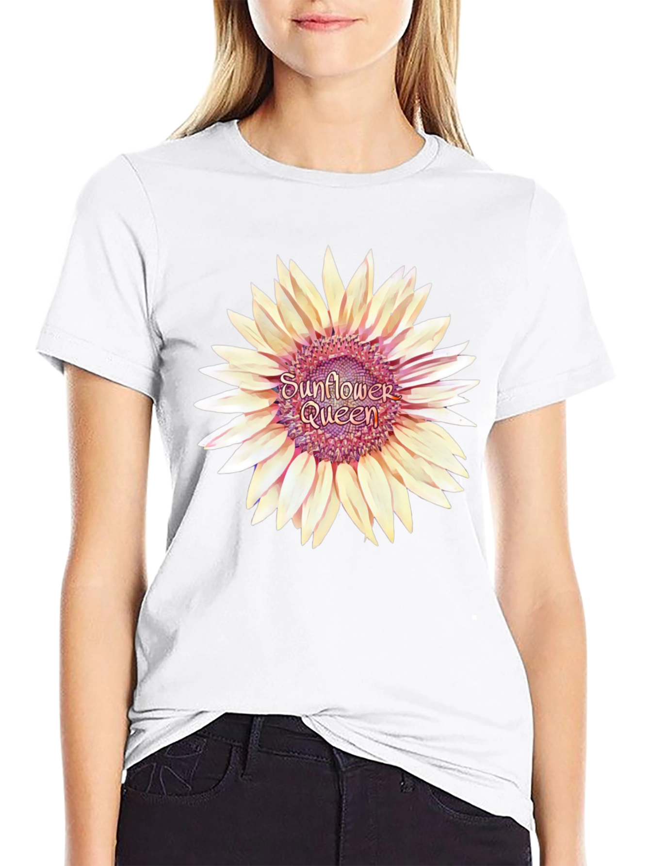 Sunflower Queen Black T-Shirt