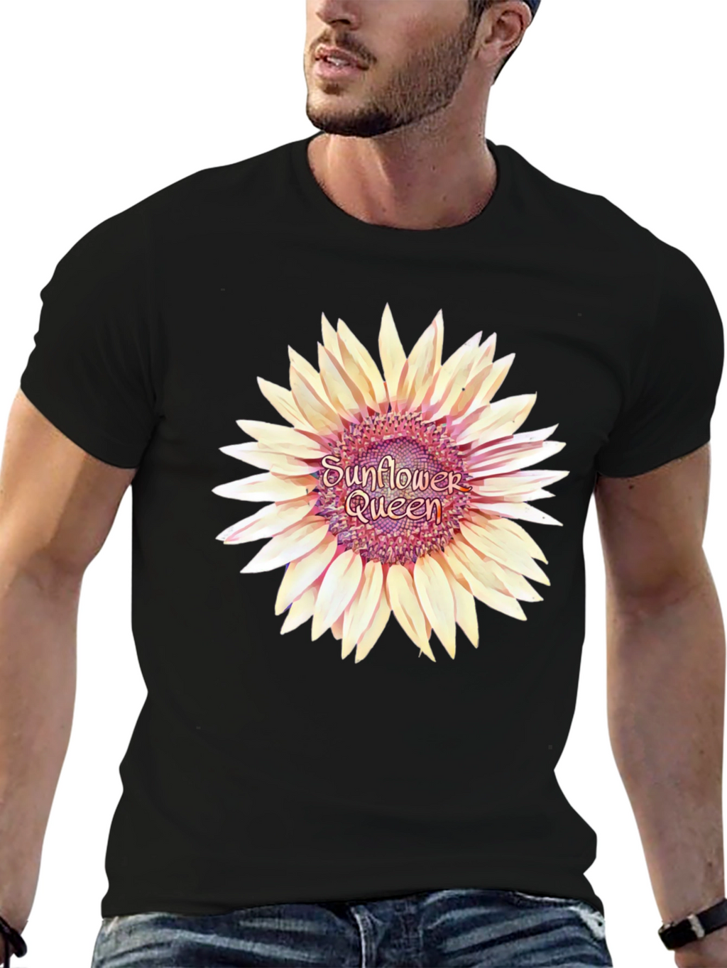 Sunflower Queen Black T-Shirt
