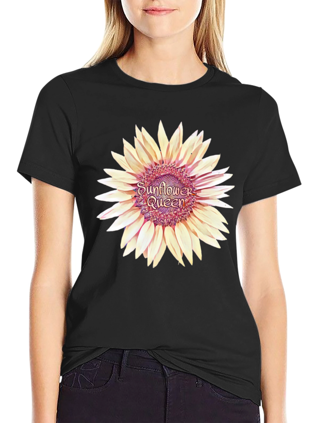 Sunflower Queen Black T-Shirt