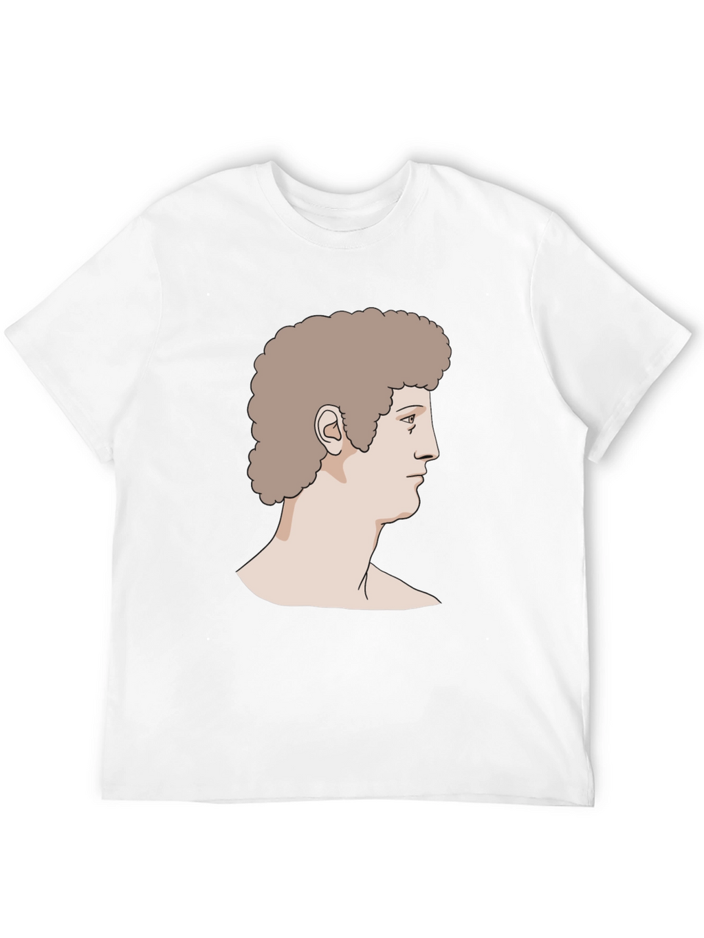 Retro Bust Graphic Print Black T-Shirt