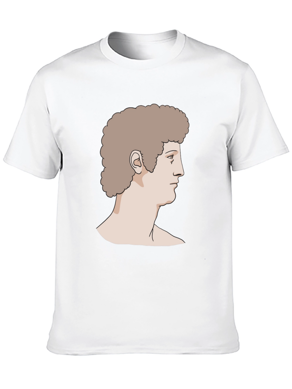 Retro Bust Graphic Print Black T-Shirt