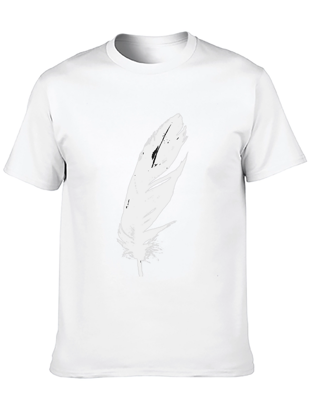 Feather Graphic Black T-Shirt - Modern Style