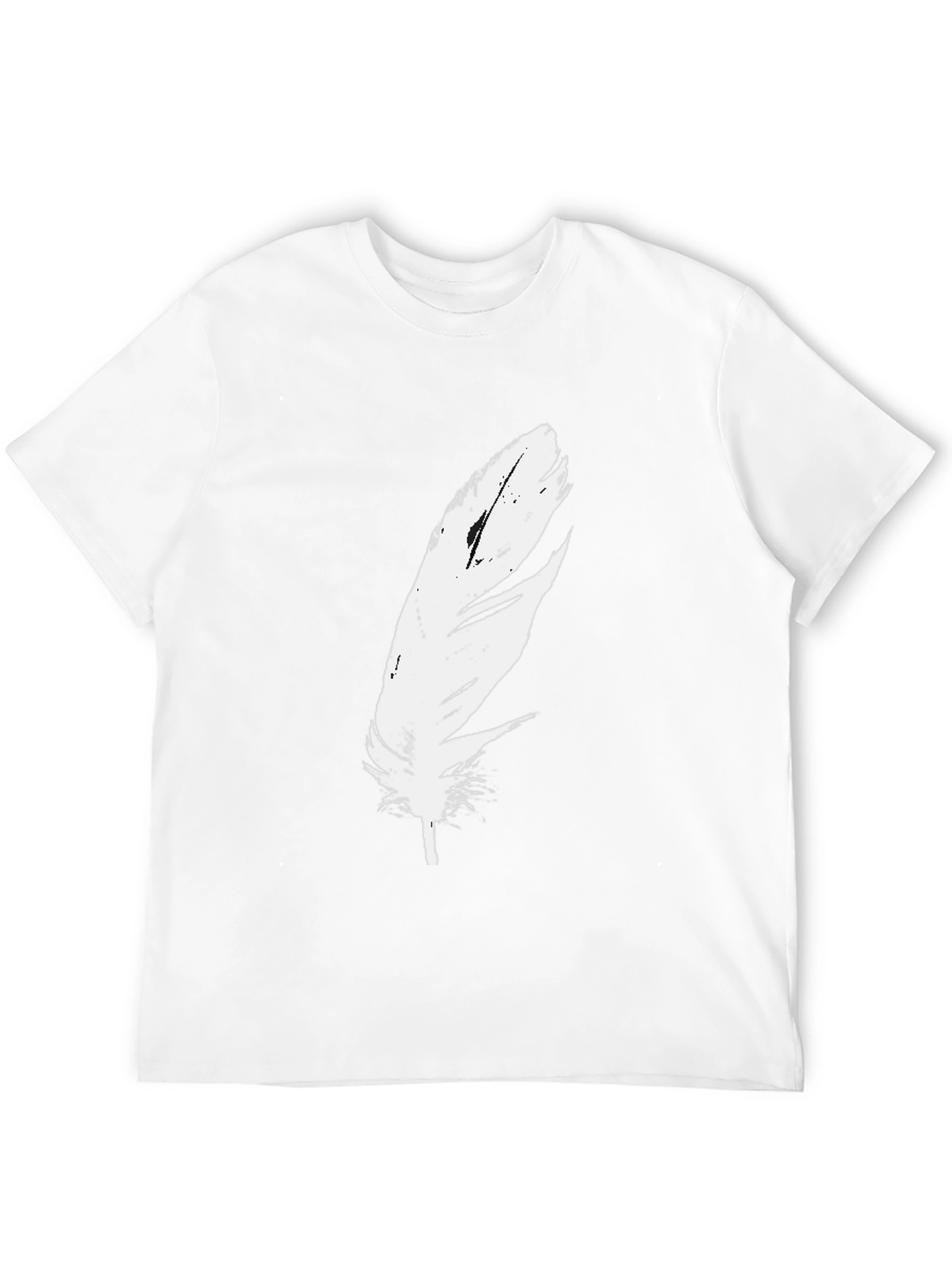 Feather Graphic Black T-Shirt - Modern Style