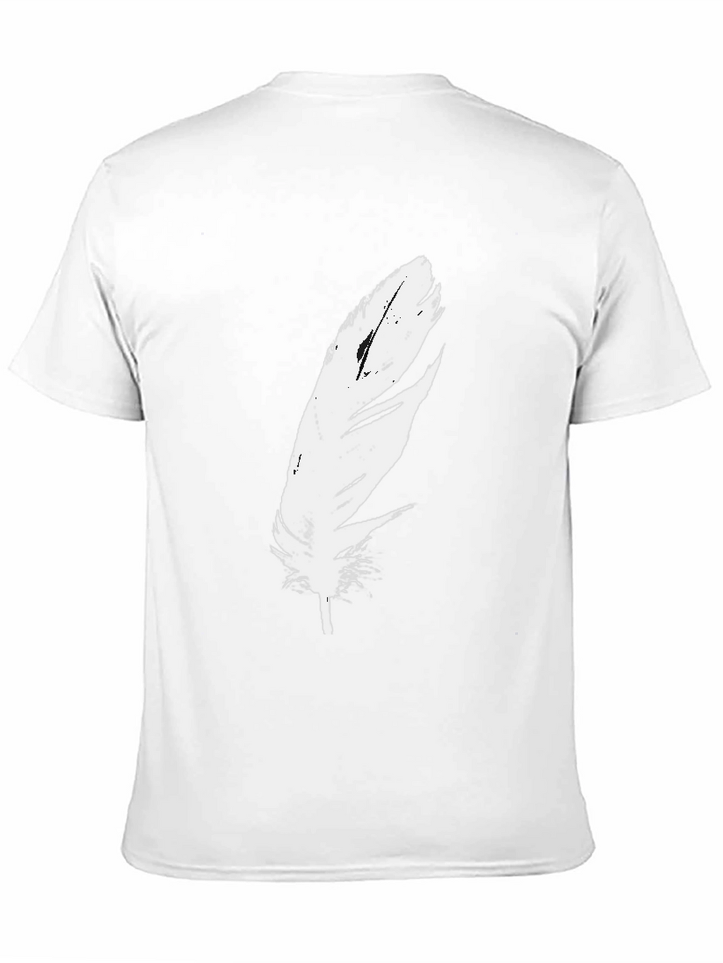 Feather Graphic Black T-Shirt - Modern Style