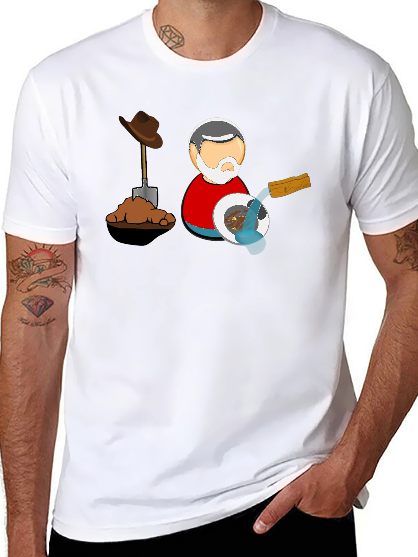 Gold Panning Black T-Shirt
