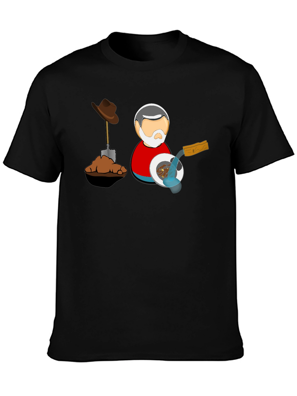 Gold Panning Black T-Shirt