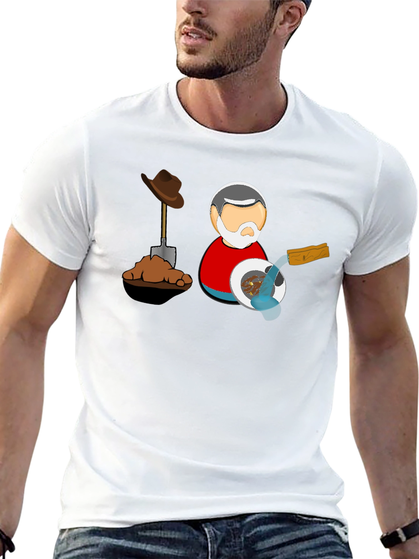 Gold Panning Black T-Shirt