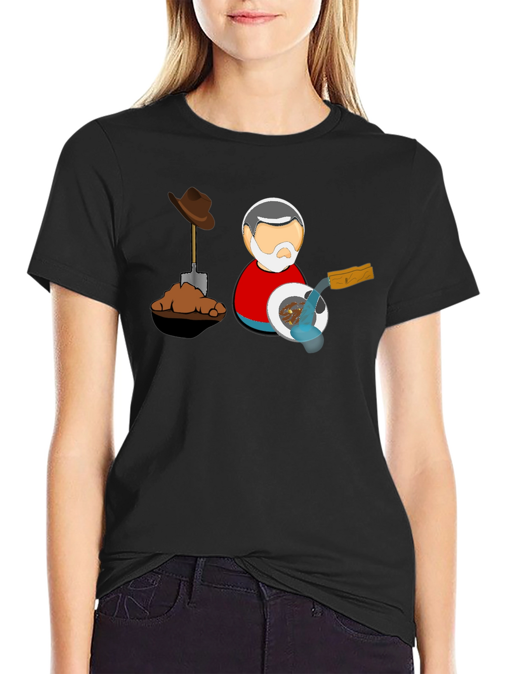 Gold Panning Black T-Shirt