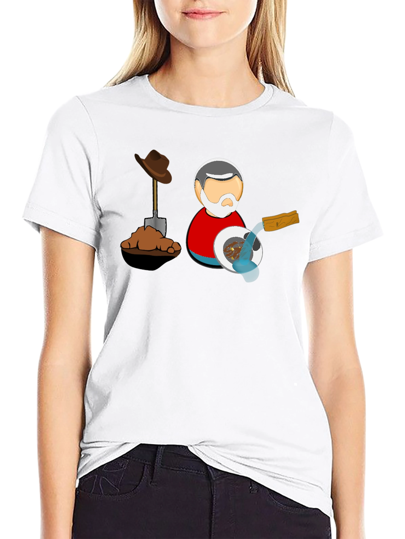 Gold Panning Black T-Shirt