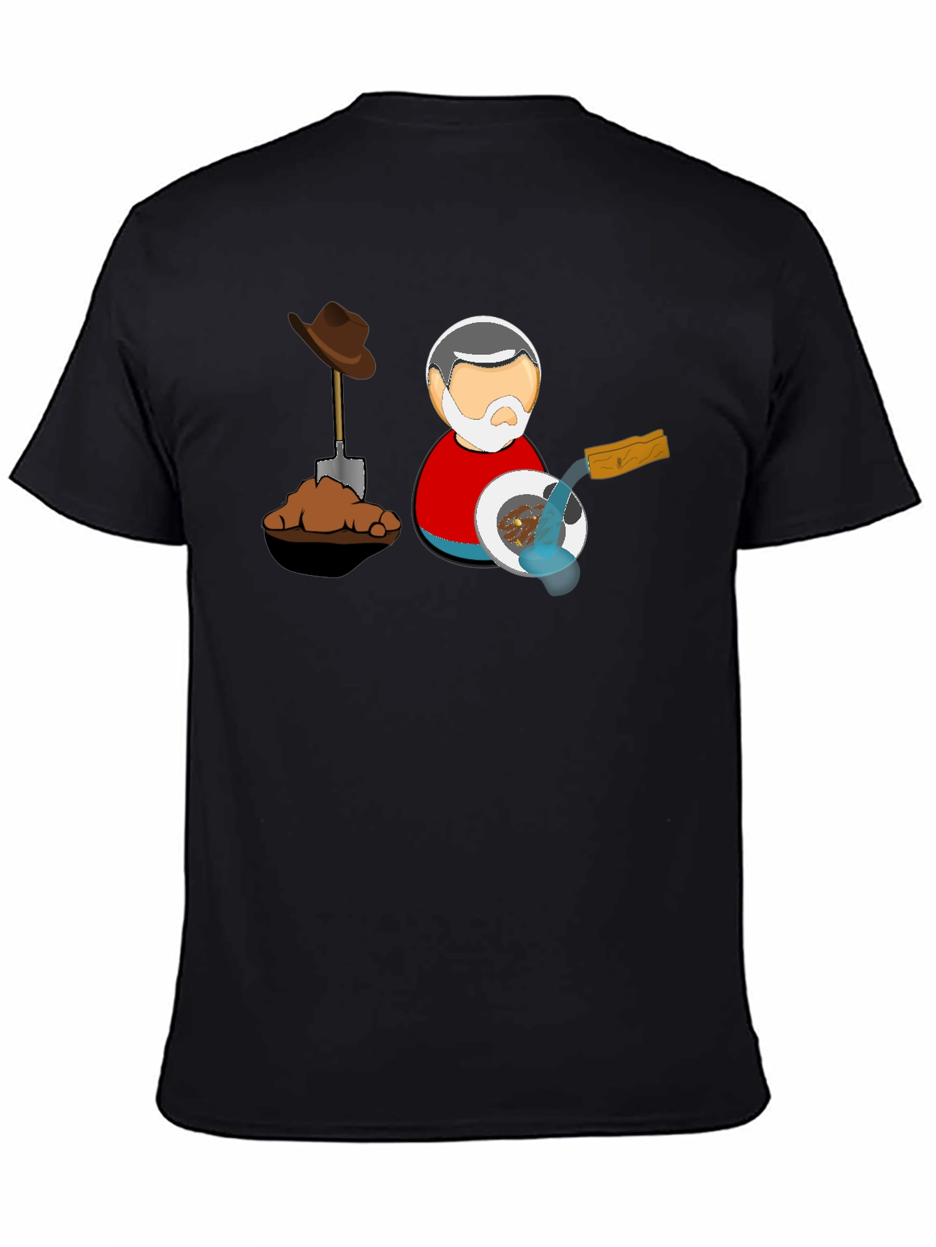 Gold Panning Black T-Shirt