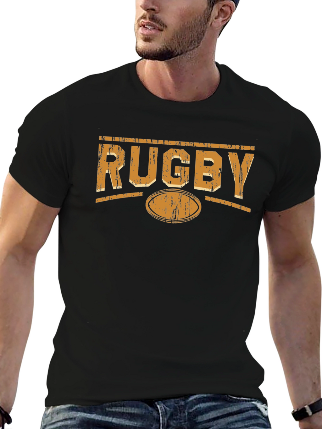 Rugby Graphic Black T-Shirt