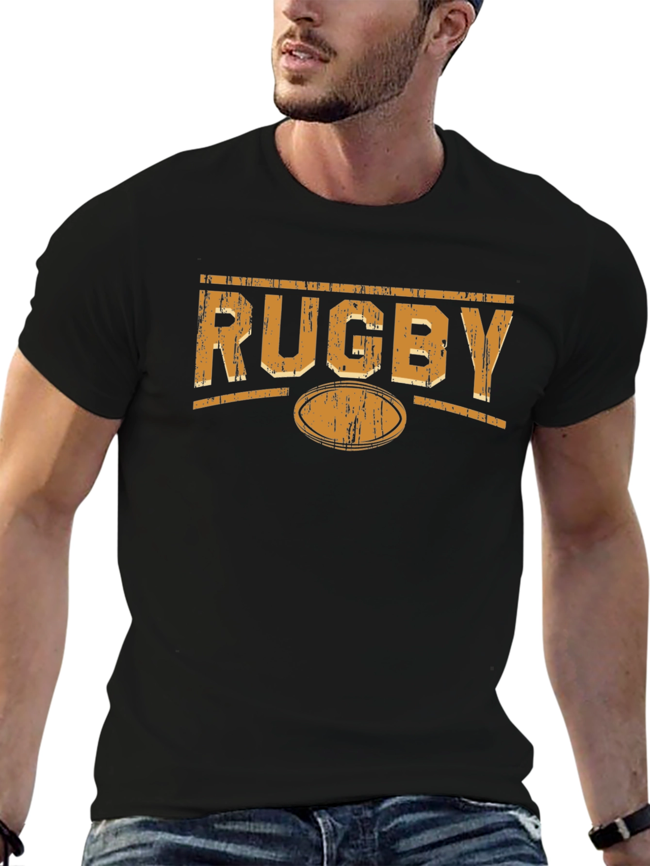 Rugby Graphic Black T-Shirt
