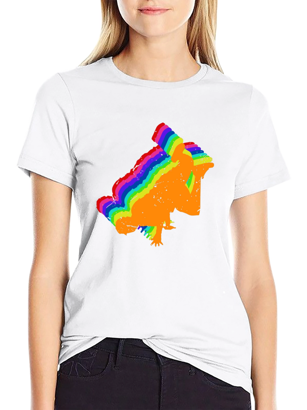 Rainbow Chameleon T-Shirt - Black