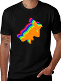 Rainbow Chameleon T-Shirt - Black