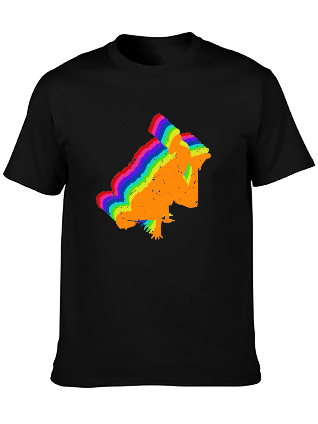 Rainbow Chameleon T-Shirt - Black