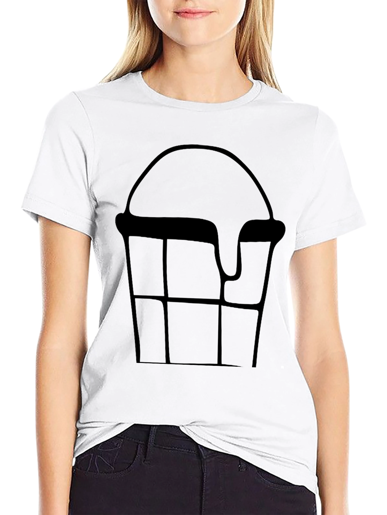 Ice Cream Cone Graphic Tee - Black Cotton T-Shirt