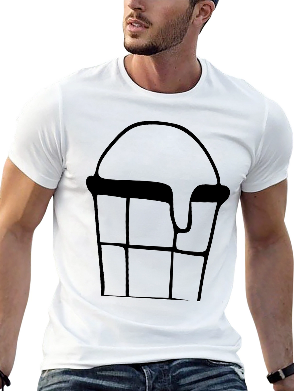 Ice Cream Cone Graphic Tee - Black Cotton T-Shirt