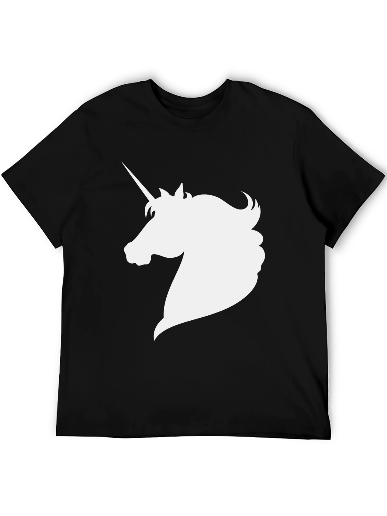 Unicorn Graphic Tee - Stylish Black Cotton T-Shirt