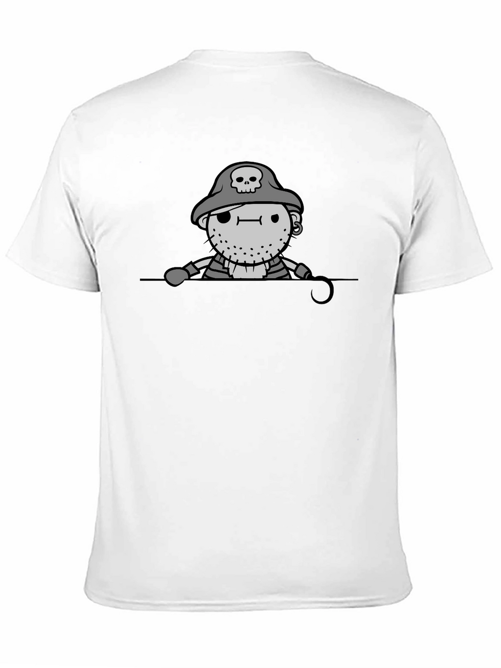 Pirate Cartoon Graphic Black T-Shirt