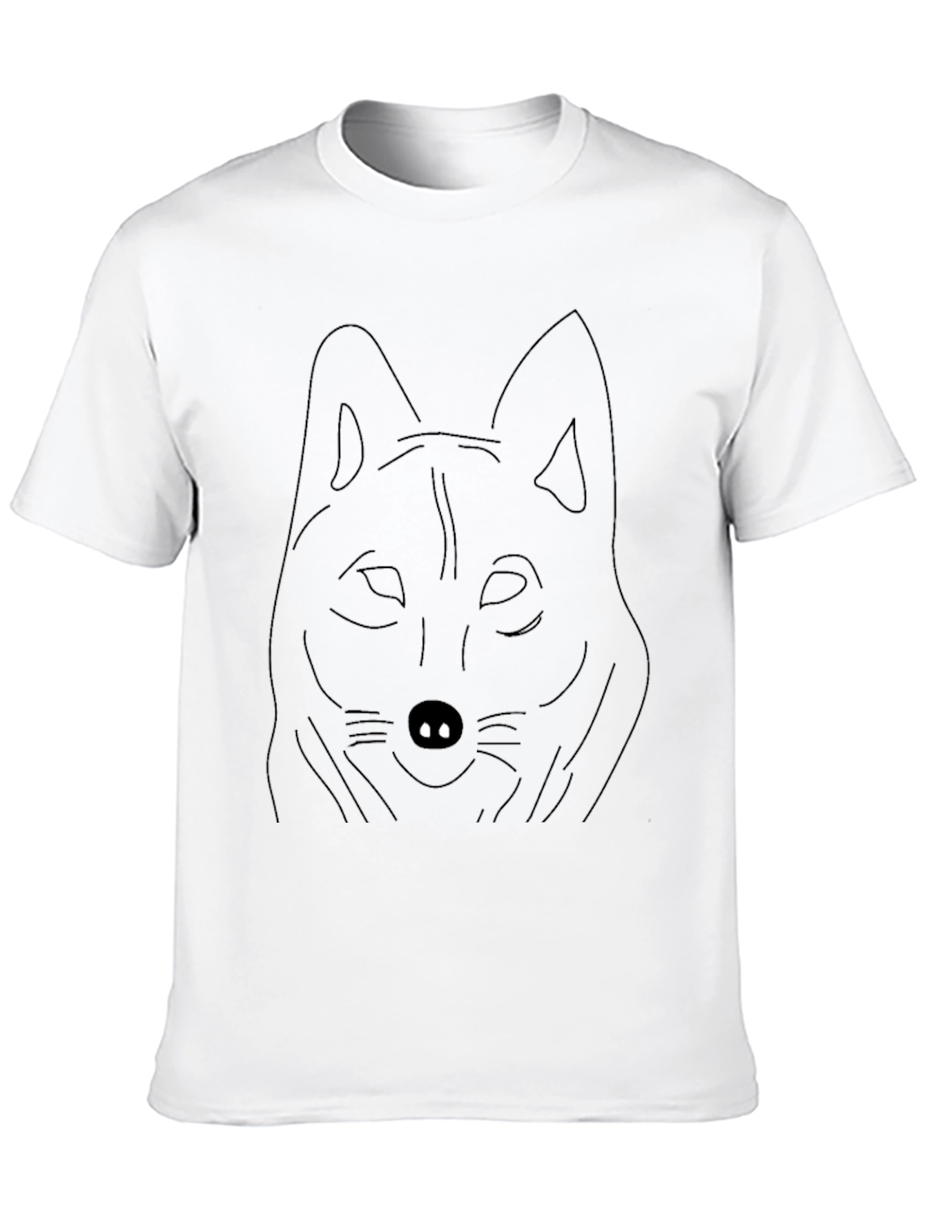 Wolf Graphic Black T-Shirt - Unique Minimalist Design