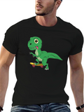 Skateboarding Dinosaur Graphic Tee