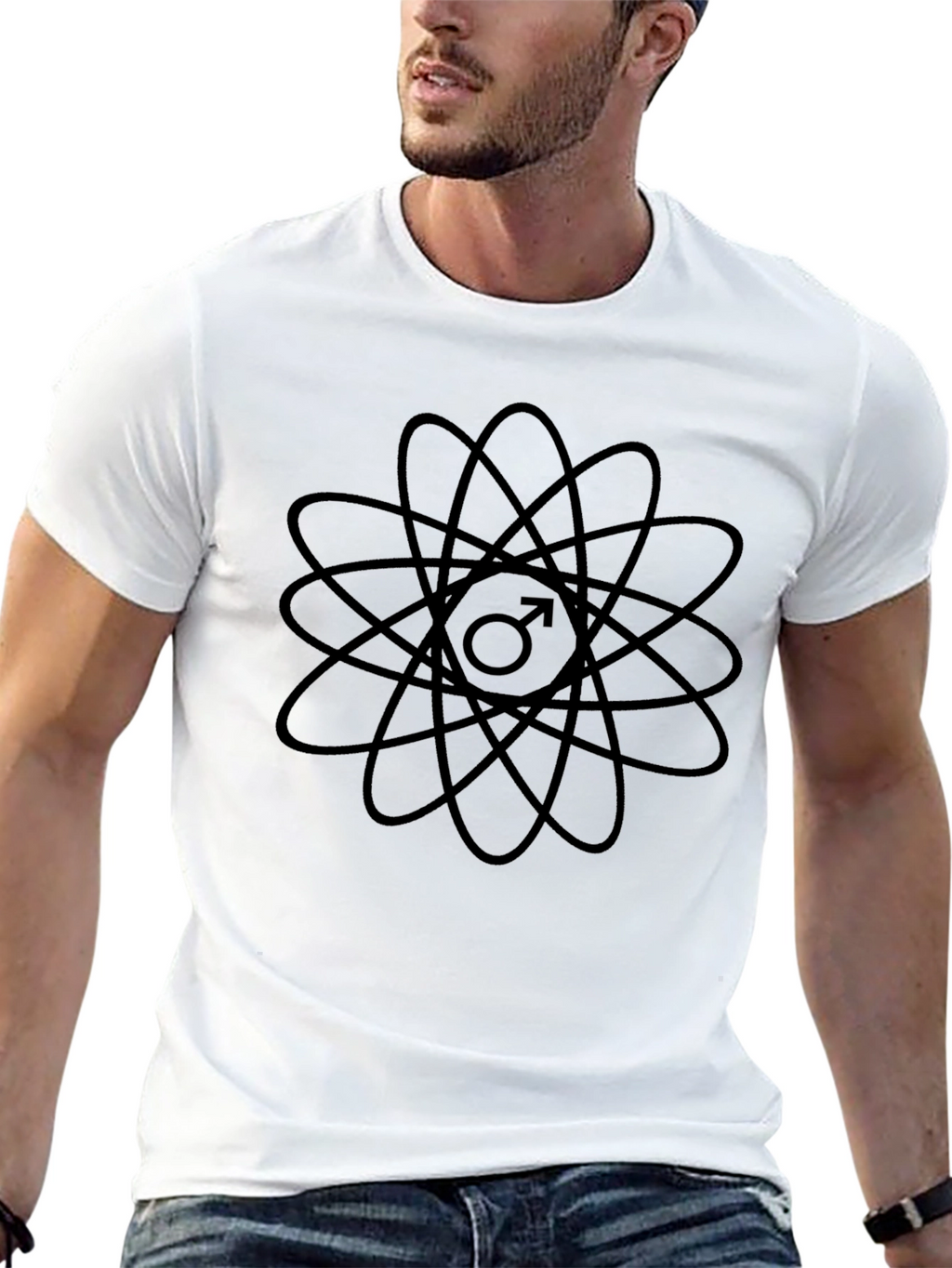 Atomic Man Symbol Black T-Shirt