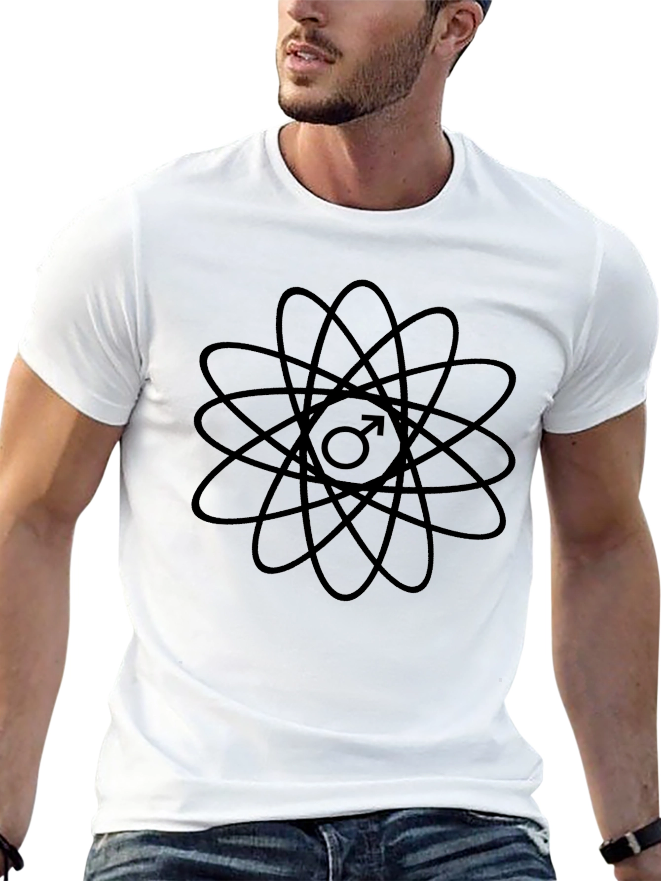 Atomic Man Symbol Black T-Shirt