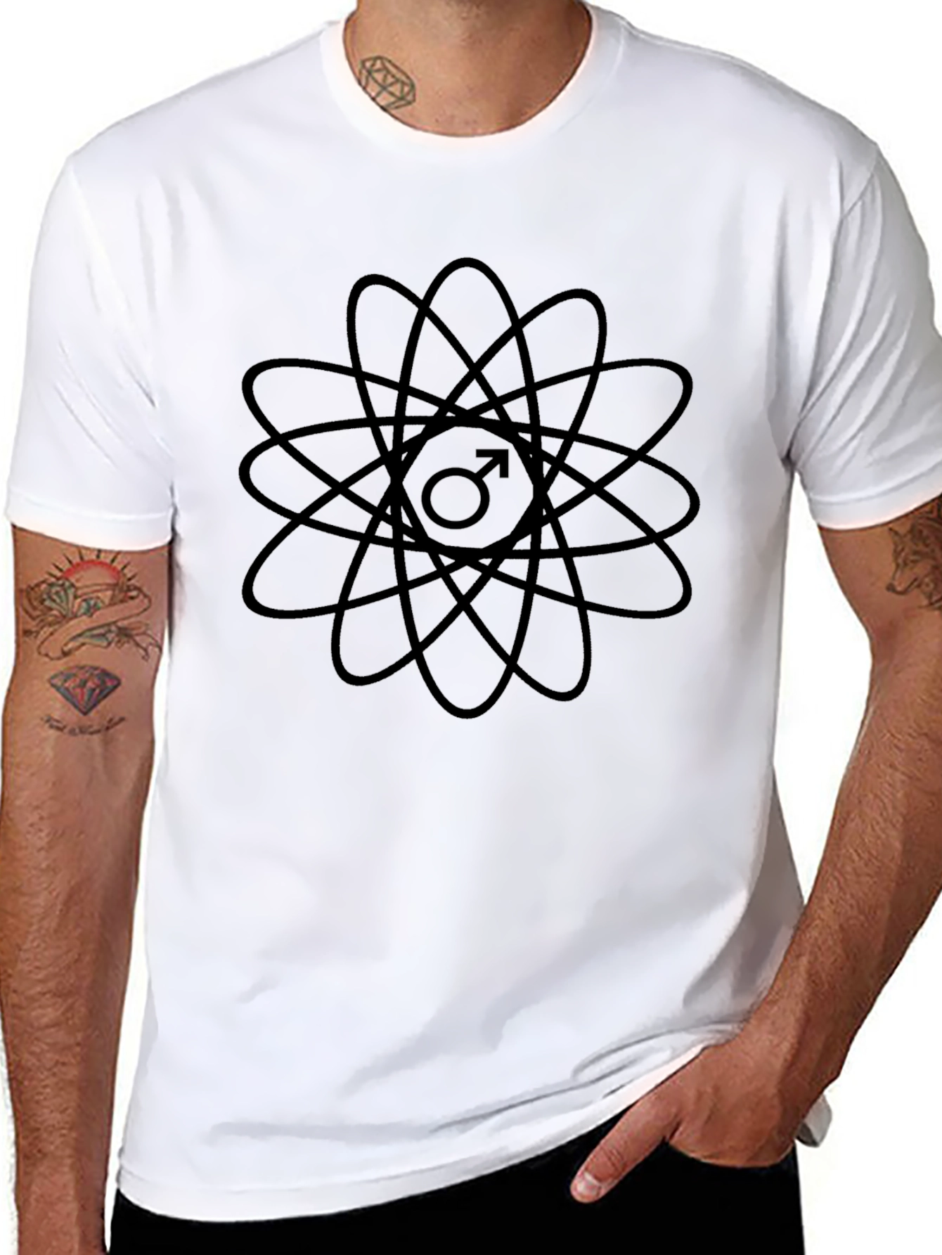 Atomic Man Symbol Black T-Shirt