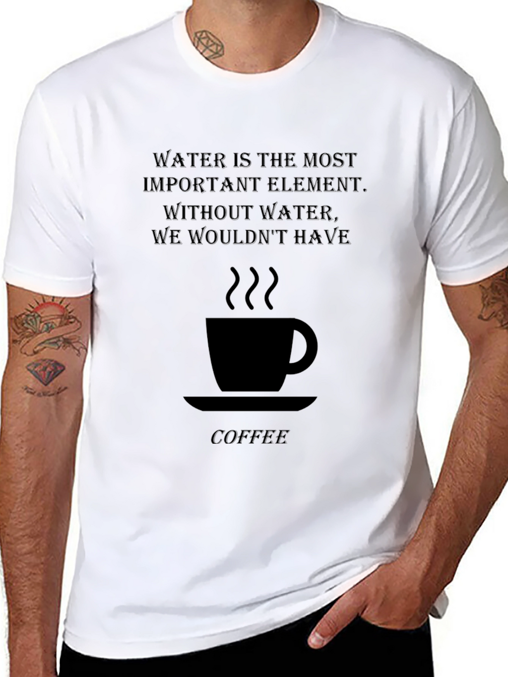 Water Coffee Graphic T-Shirt