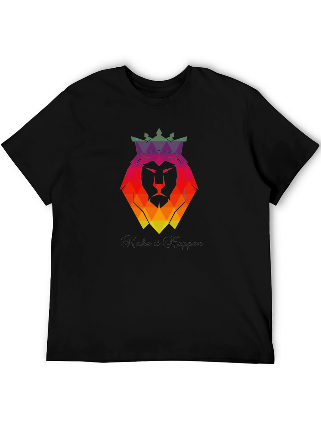 Geometric Lion King Graphic Tee
