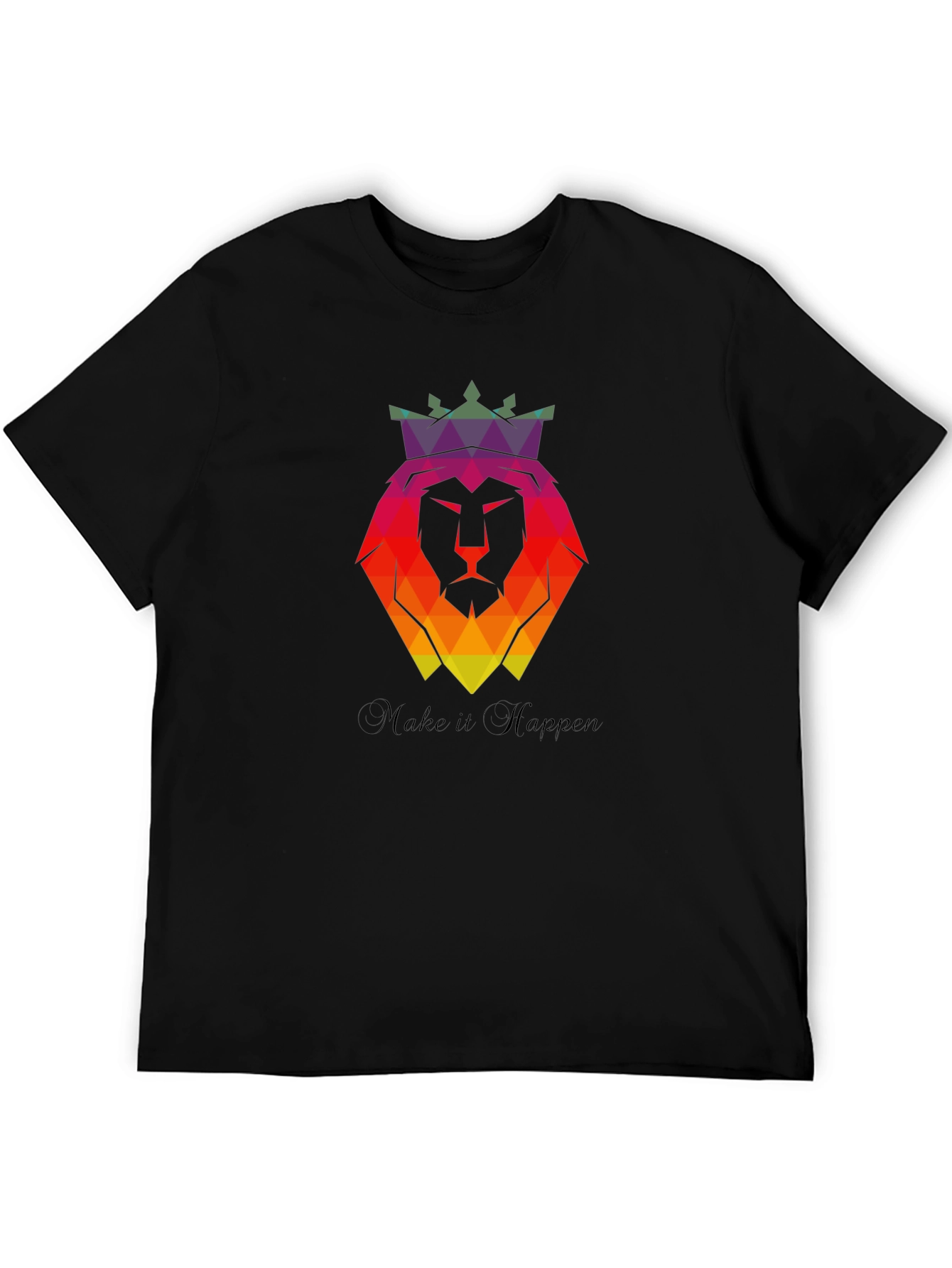 Geometric Lion King Graphic Tee