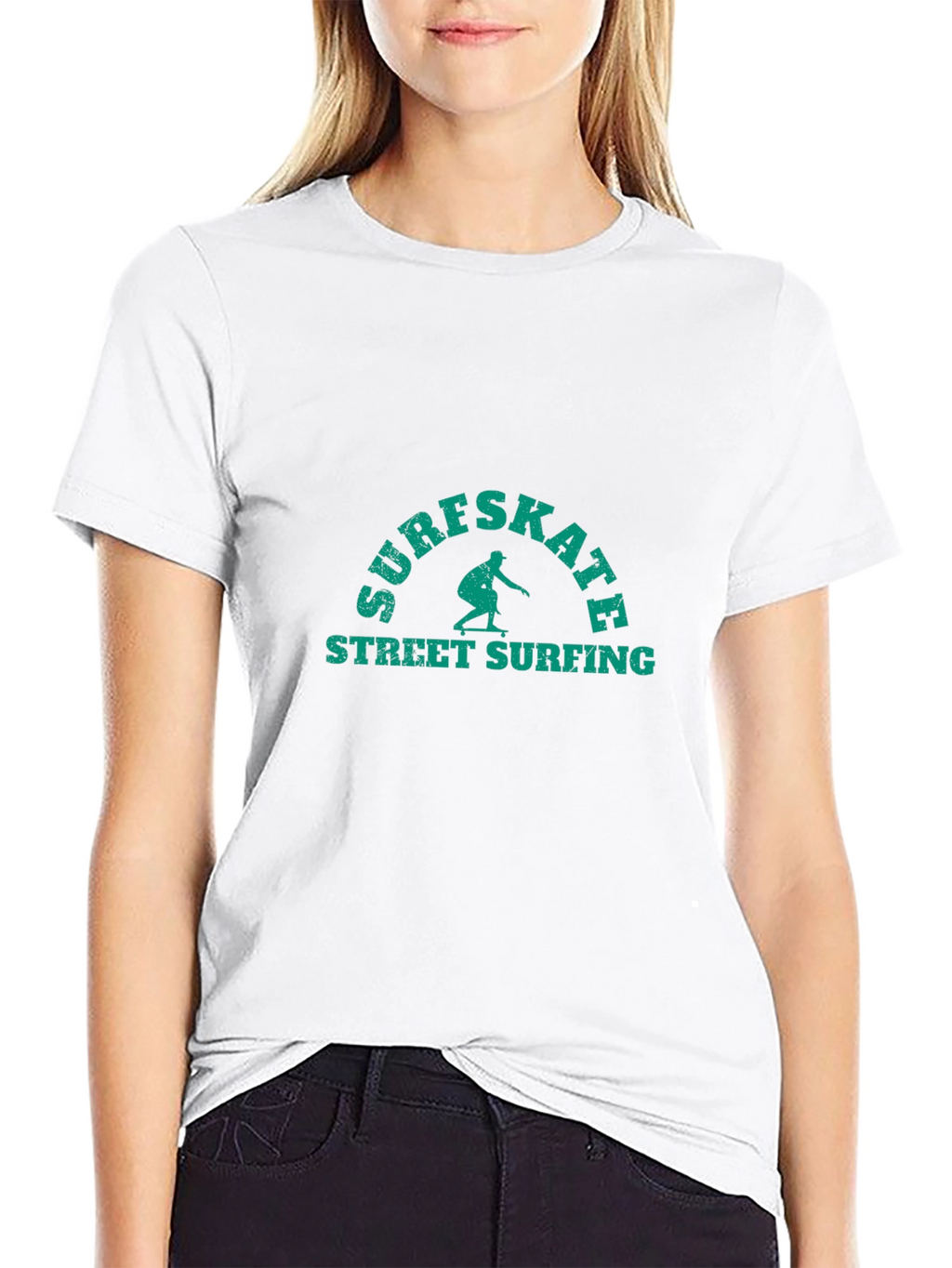 Surfskate Street Surfing Black T-Shirt
