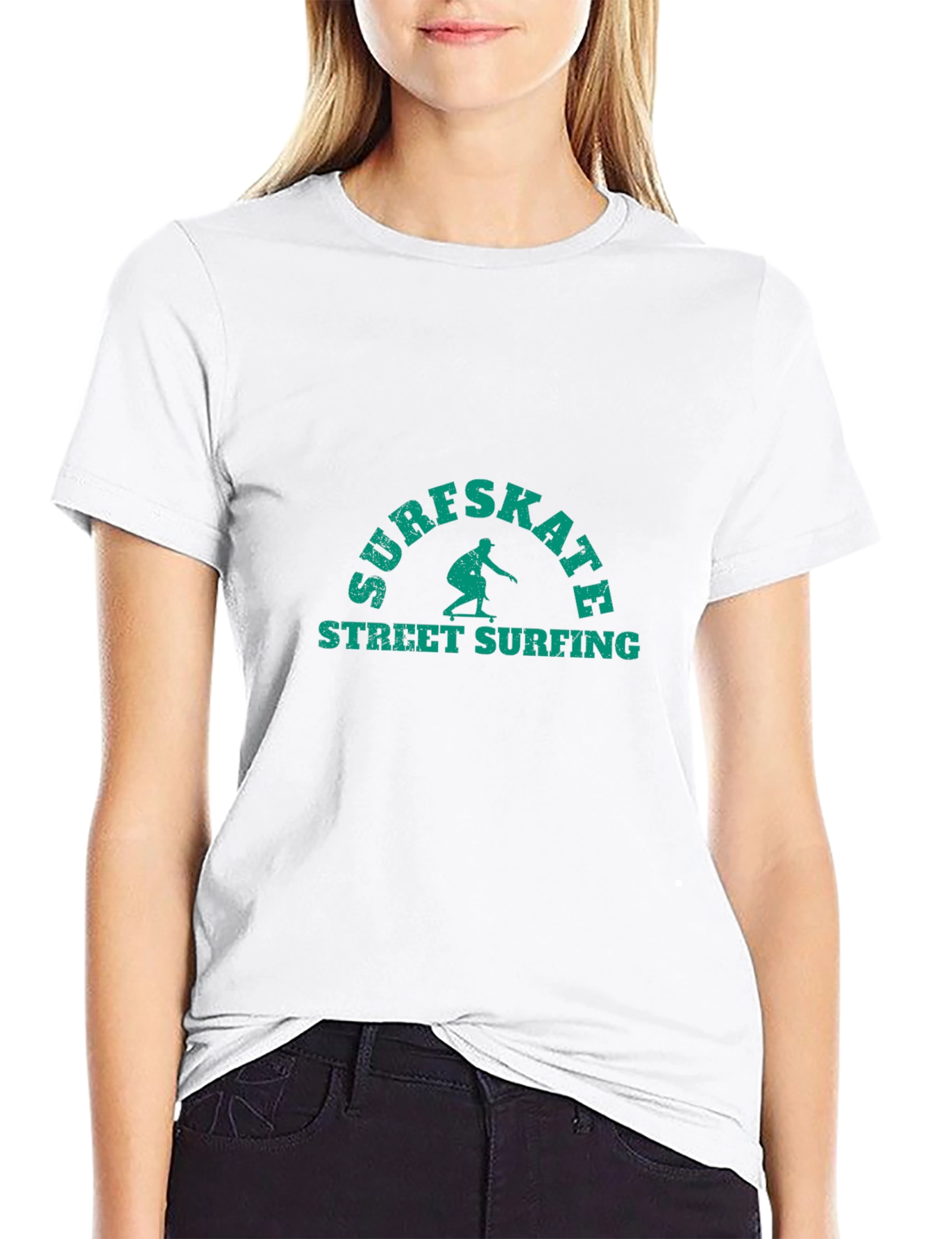 Surfskate Street Surfing Black T-Shirt