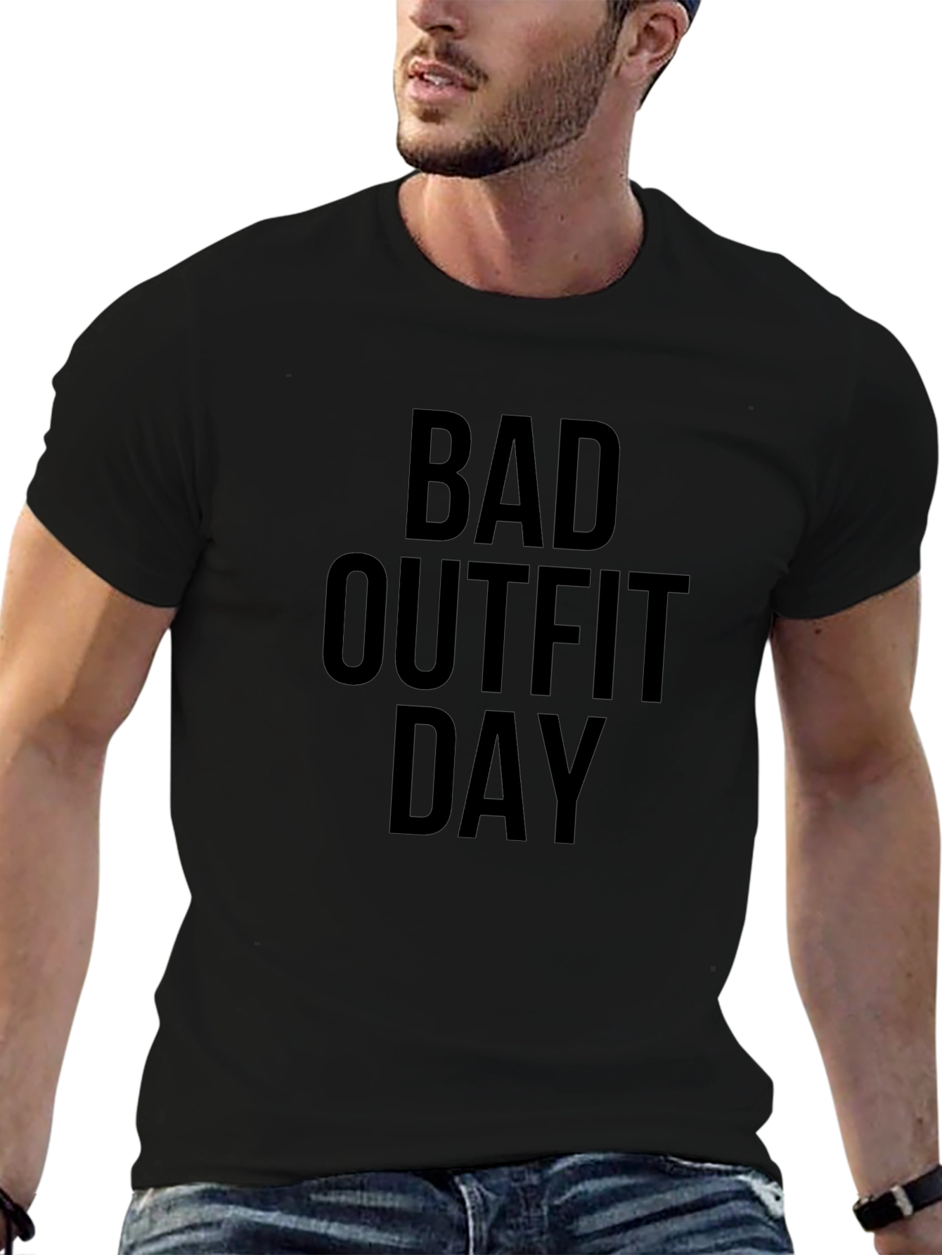 Bad Outfit Day Graphic Tee - Black