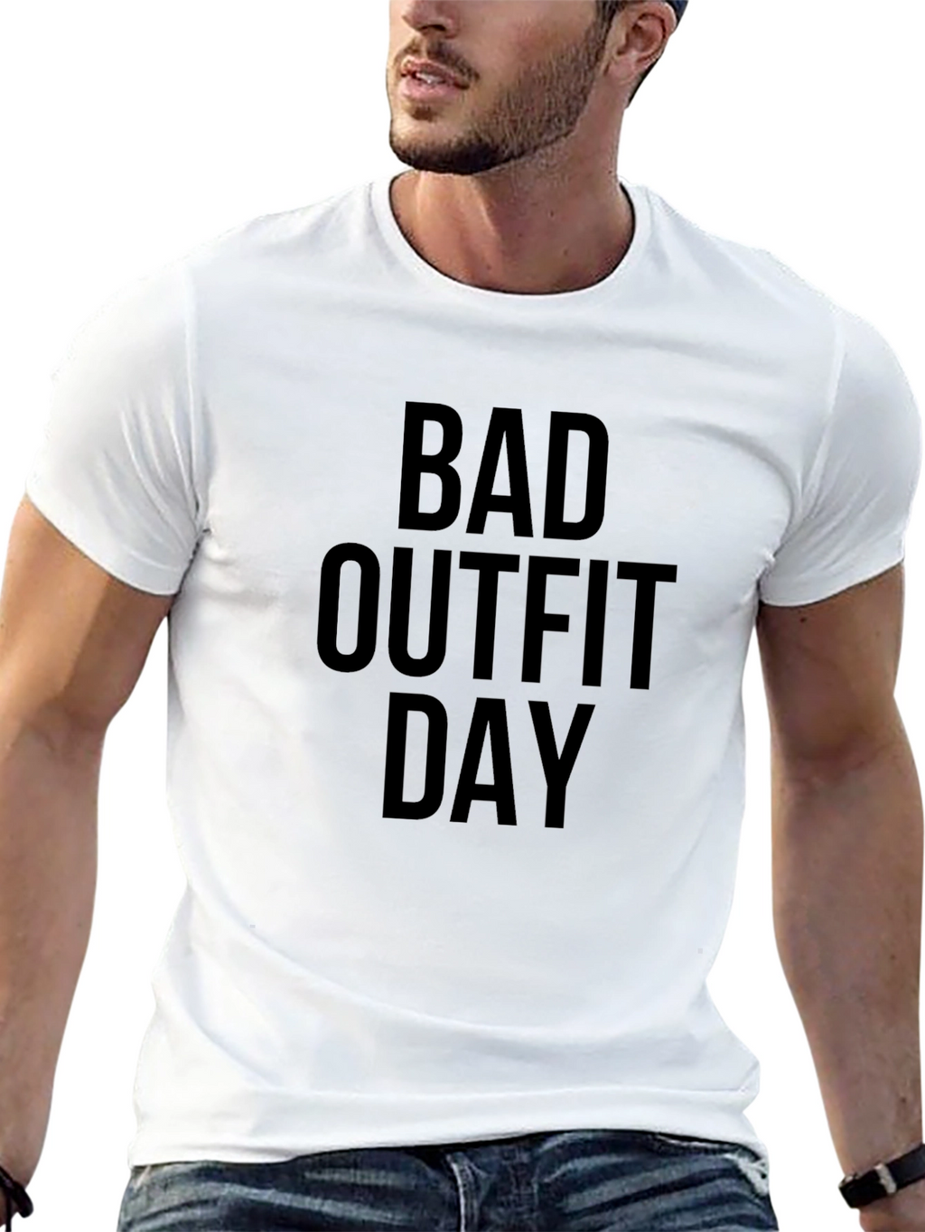 Bad Outfit Day Graphic Tee - Black