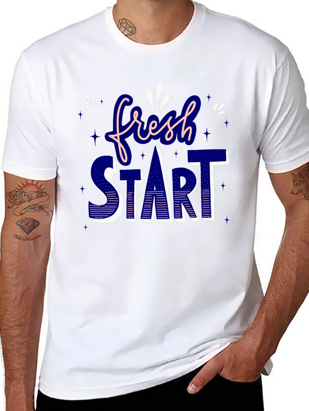 Fresh Start Graphic Tee - Stylish Mens T-Shirt