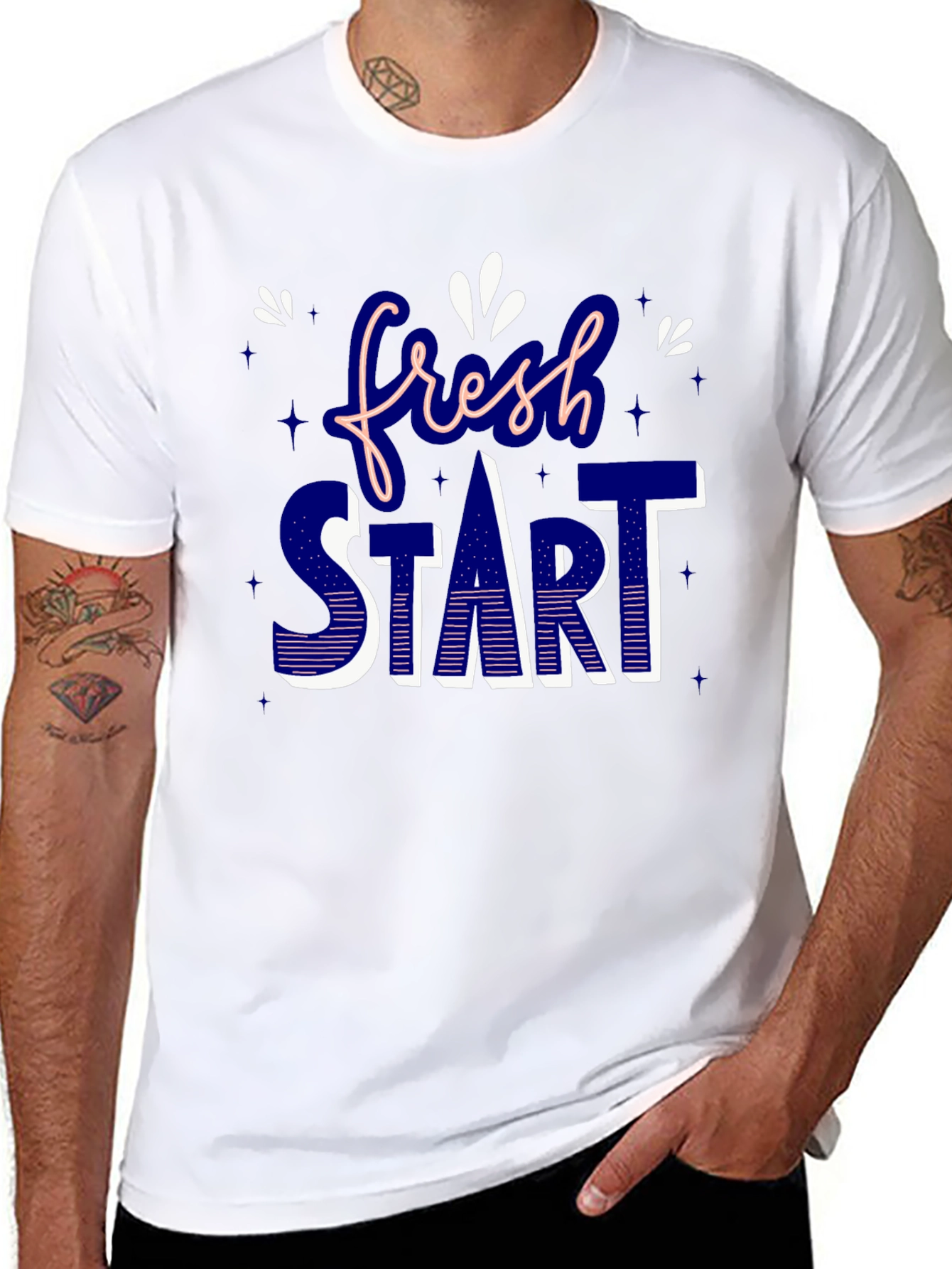 Fresh Start Graphic Tee - Stylish Mens T-Shirt