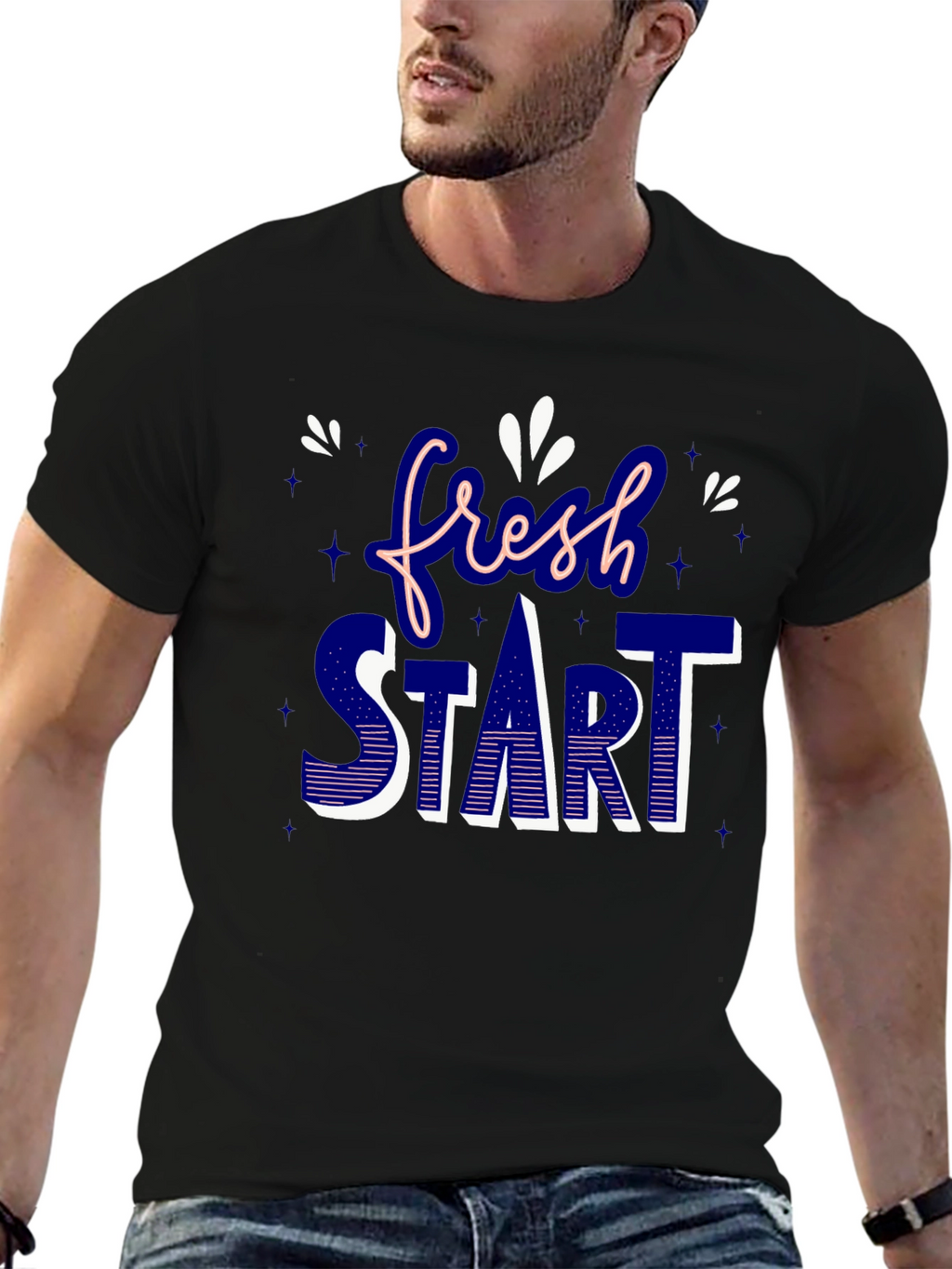 Fresh Start Graphic Tee - Stylish Mens T-Shirt